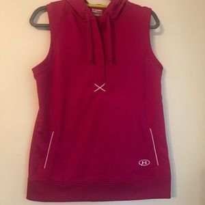 🟣Under Armour Pink Sleeveless Hoodie